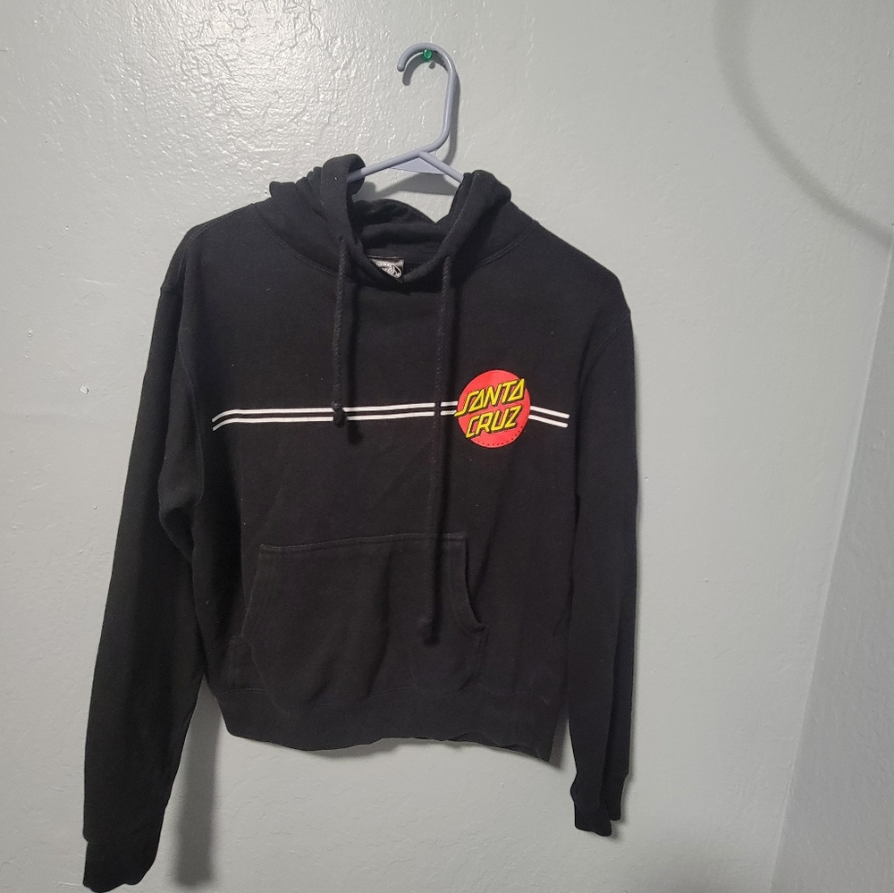 Santa Cruz Skateboards Black Hoodie with Red and Yellow Logo